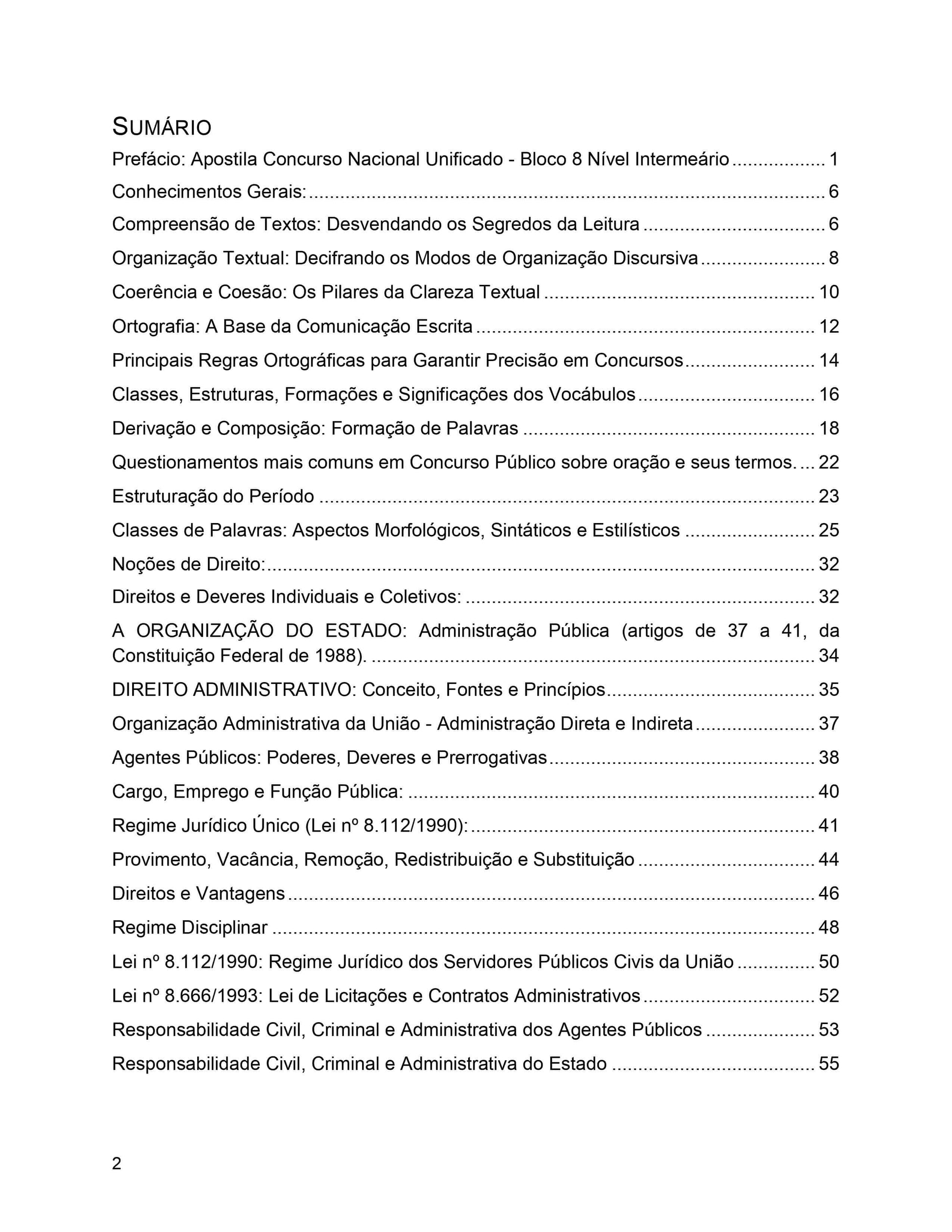 Apostila CNU Bloco 8 - Nível Intermediário (Ensino Médio Completo) CNU Bloco 8 CNU Ensino Médio CNU nível intermediário Apostila Nacional estudar concurso público material apostila pdf gratis dicas passar