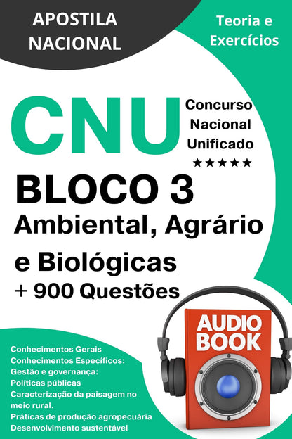 Apostila CNU Bloco 3 - Ambiental, Agrário e Biológicas (MAPA, FUNAI e IBGE) Agrário e Biológicas apostila CNU MAPA apostila mapa agronomia CNU Ambiental cnu biologia cnu biólogo CNU bloco 3 agricultura Concurso Nacional Unificado Ambiental Concurso Nacional Unificado Bloco 3 CNU Apostila Nacional estudar concurso público material apostila pdf gratis dicas passar