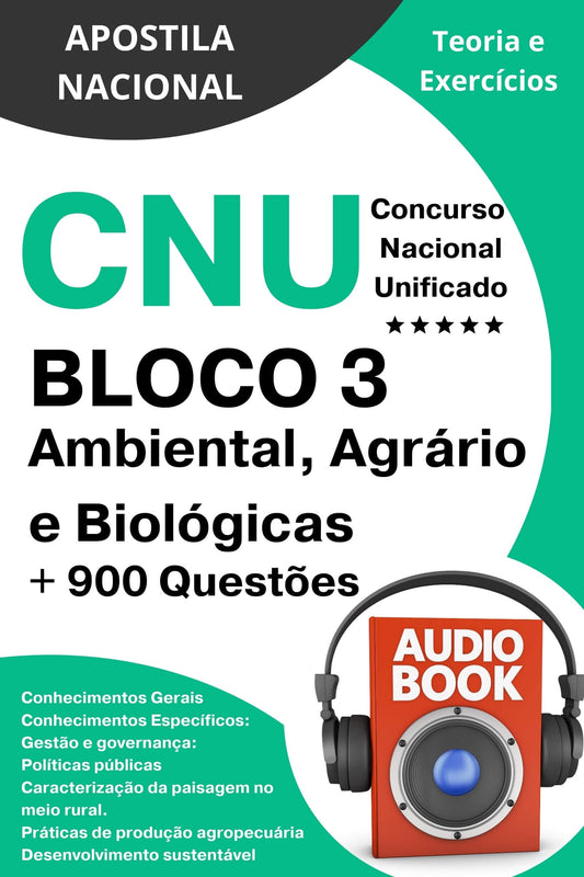 Apostila CNU Bloco 3 - Ambiental, Agrário e Biológicas (MAPA, FUNAI e IBGE) Agrário e Biológicas apostila CNU MAPA apostila mapa agronomia CNU Ambiental cnu biologia cnu biólogo CNU bloco 3 agricultura Concurso Nacional Unificado Ambiental Concurso Nacional Unificado Bloco 3 CNU Apostila Nacional estudar concurso público material apostila pdf gratis dicas passar