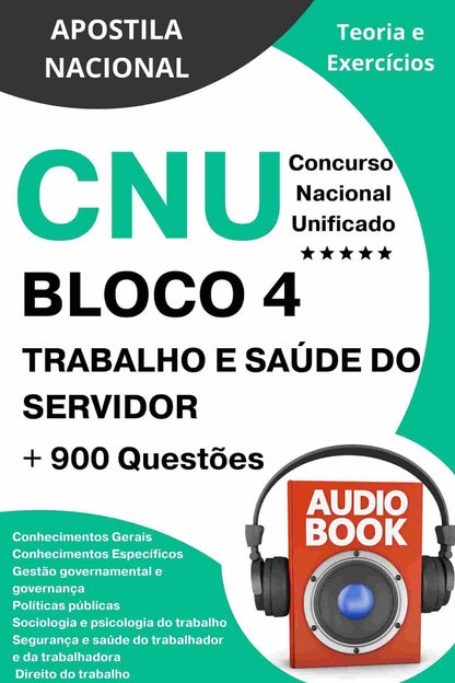 Apostila CNU Bloco 4 - Trabalho e Saúde do Servidor (Auditor Fiscal do Trabalho) APOSTILA AFT Apostila Auditor Fiscal do Trabalho CNU 4 cnu bloco 4 CONCURSO UNIFICADO BLOCO 4 Apostila Nacional estudar concurso público material apostila pdf gratis dicas passar